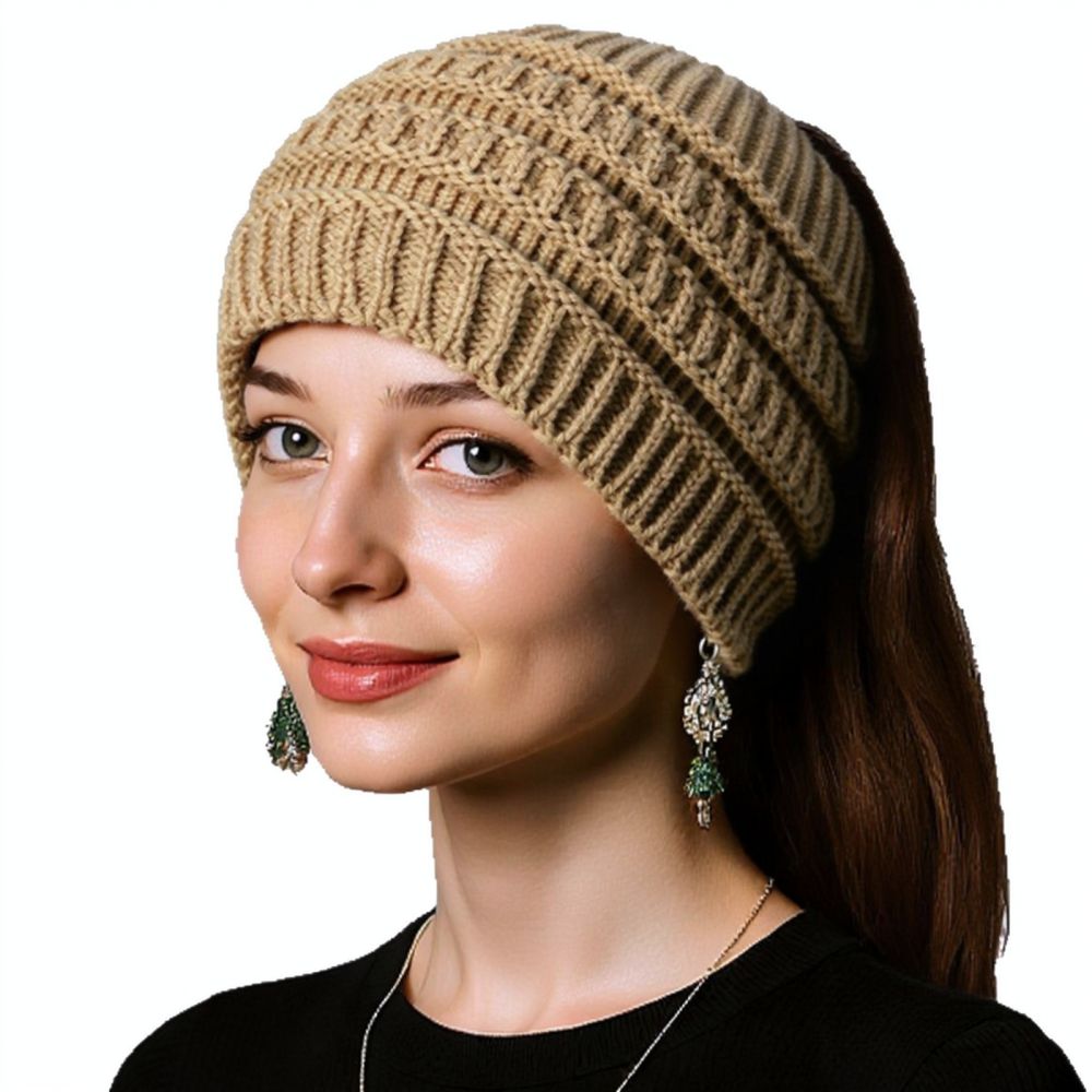 Fleece Ear Warmer Band - عصابة رأس شتوية واسعة منسوجة للنساء،