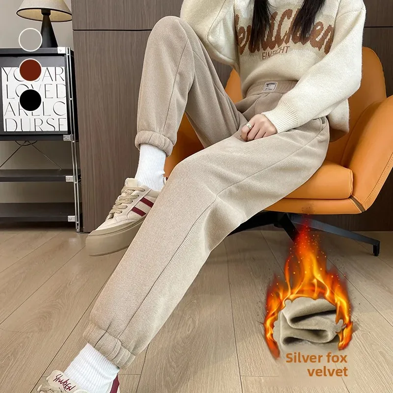Corduroy Pant Warm - شتاء جديد سميكة صوف مبطن السراويل