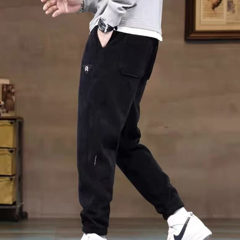 Corduroy Pant Warm - بنطلون رجالي شتوي مبطن بالصوف، سروال