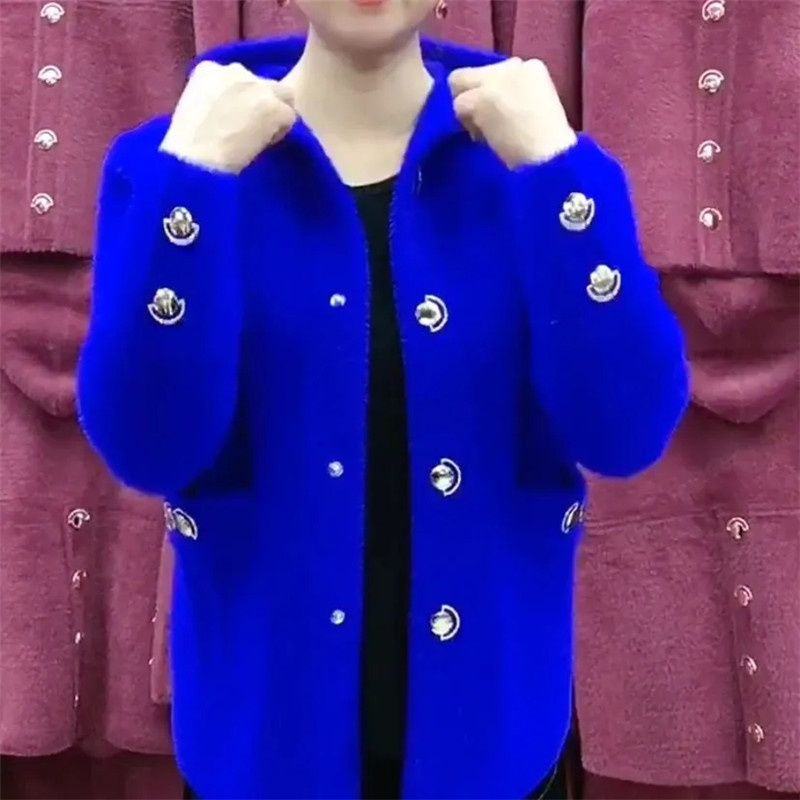 Wool Coat Peacoat - جديد منتصف العمر المسنين الأم تقليد
