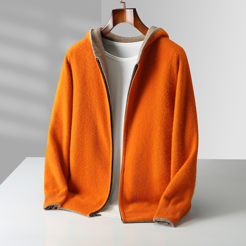 Wool Coat Peacoat - الخريف والشتاء جديد الرجال على الوجهين