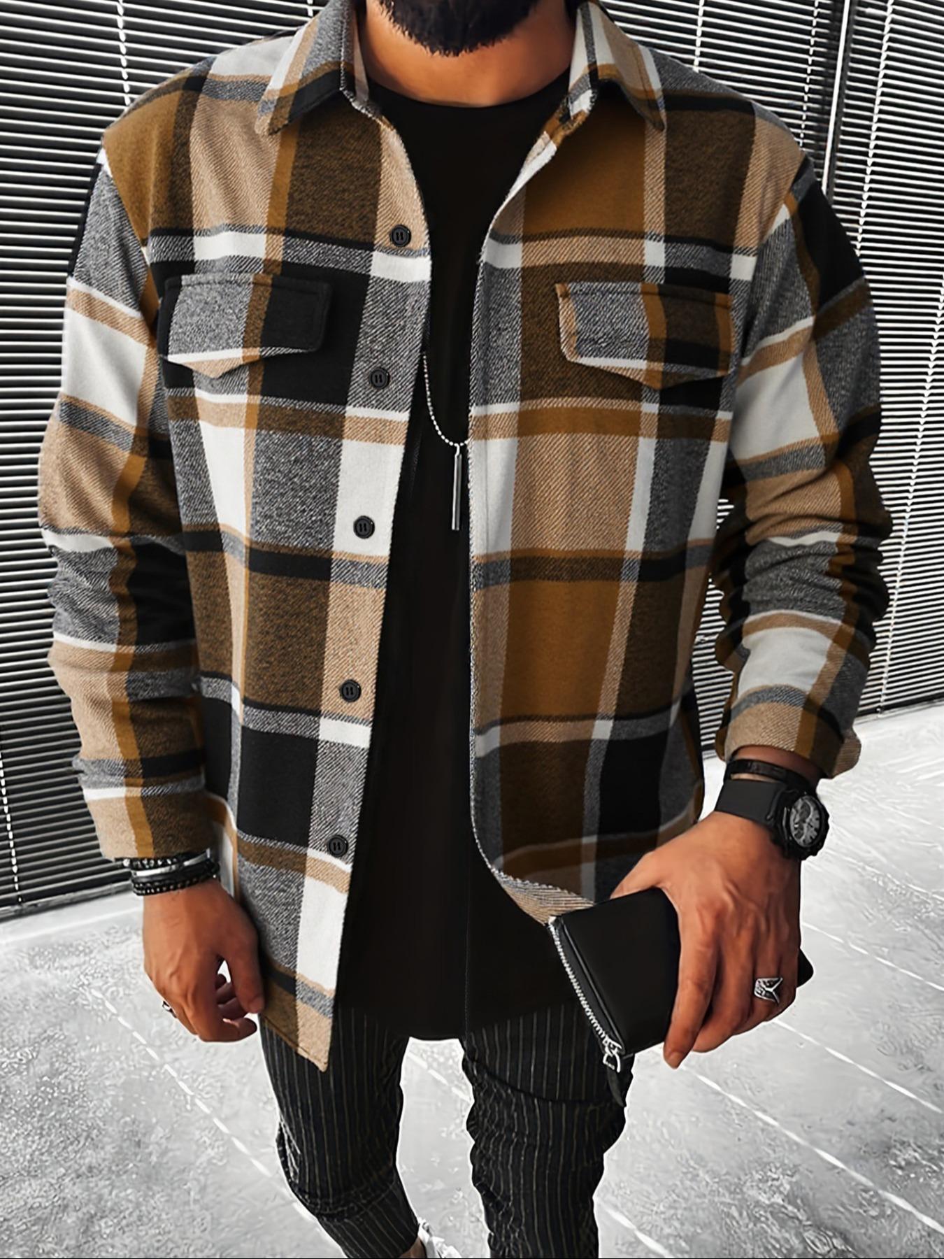 قميص رجالي كلاسيكي بنقشة مربعا - مراجعة Flannel Shirt Lined وسعره