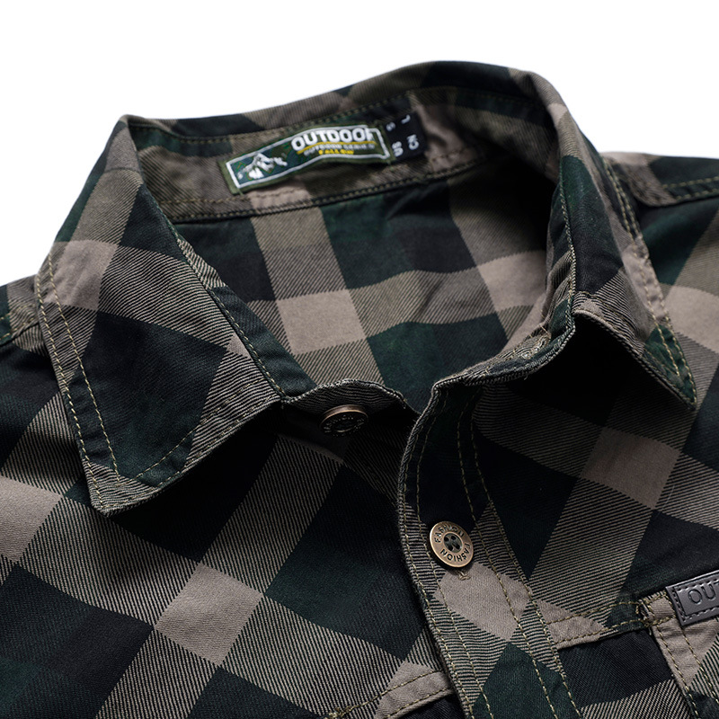قمصان رجالية كاجوال منقوشة، قم - مراجعة Flannel Shirt Lined وسعره